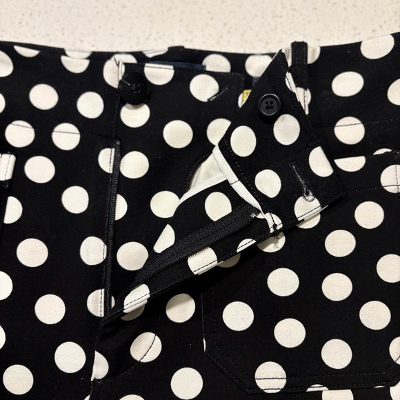 Anthropologie Maeve Cropped Wide-Leg Colette Polka Dot Pant Size 31P - Picture 4 of 9